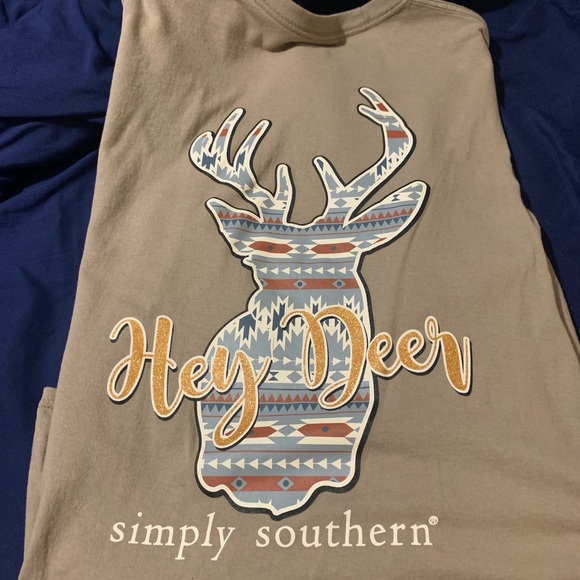 Simply Southern Women’s Tan Long Sleeve Shirt - Picture 3 of 6